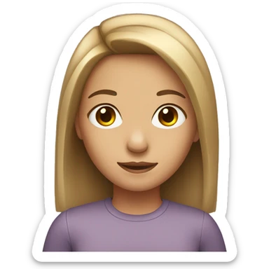 girl with straight medium hair sticker