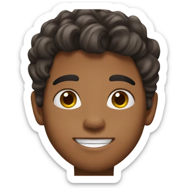 Mixed boy in love sticker