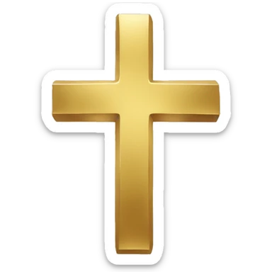 gold cross sticker