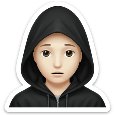 mysterious hooded cant see face from shadow sticker