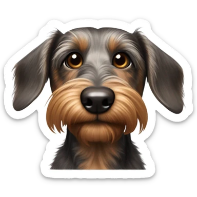 Wirehair dachshund  sticker