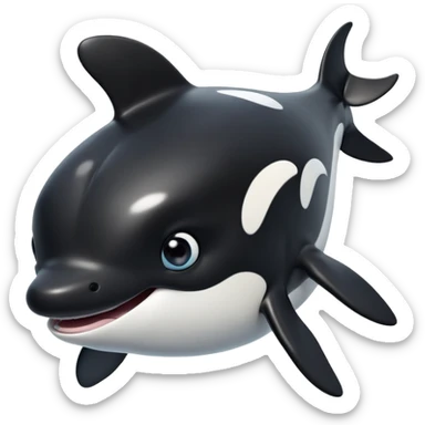 cinematic-comical-orca-portrait-emoji,-head-tilted-dramatically-with-an-exaggeratedly-shocked-expression,-featuring-a-sleek-black-and-white-body-with-wide,-comically-expressive-eyes-full-of-playful-disbelief-and-animated-flippers,-simple sticker