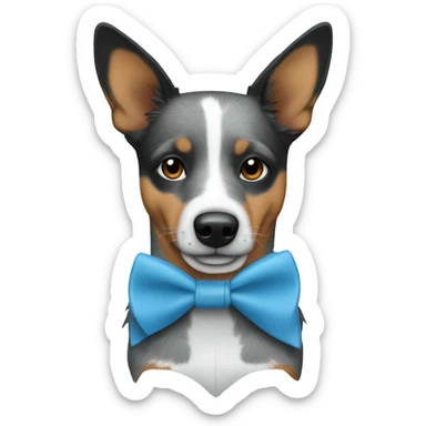 Blue Heeler in blue heels sticker