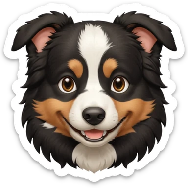 smille black bordercollie sticker