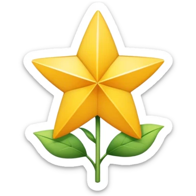 Star growing instead of a flower like a saple sticker