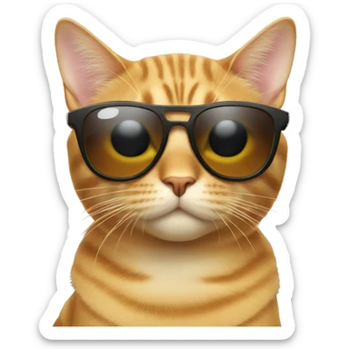 Cat with sunglasses sticker