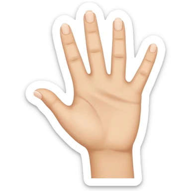 Hand reaching sticker