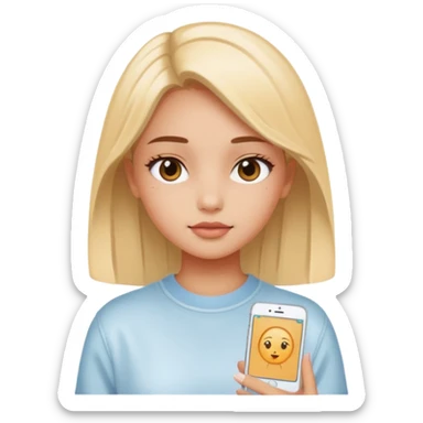 Girl with y2k style sticker