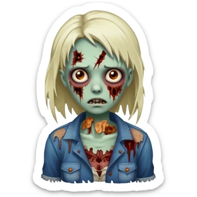 Zombie girl sticker