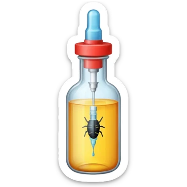 injections with near small bottle sticker