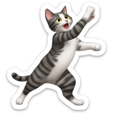 Cat dancing tango sticker