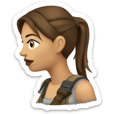 Lara croft tirando un beso sticker