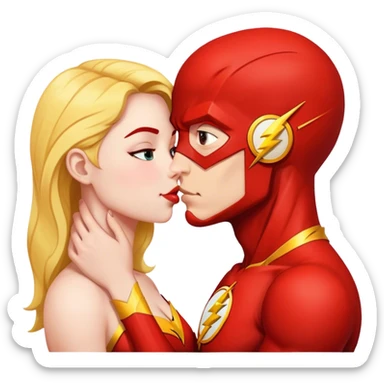 The Flash in Kiss She Flash Girl Romantic sticker