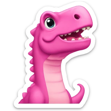 dinasour pink sticker