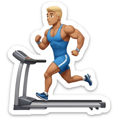 bodybuilder Treadmill sticker
