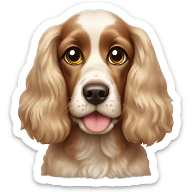 Cute cocker spaniel sticker