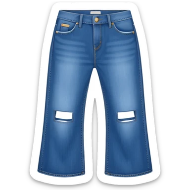 Baggy jeans with flared jeans No cut sticker
