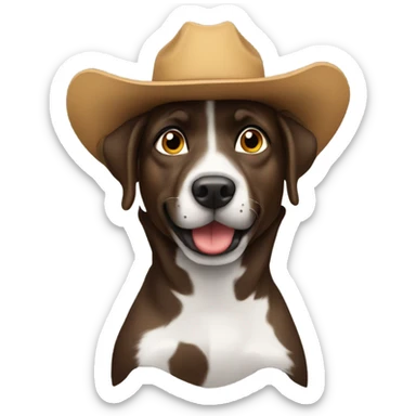 Dog cowboy sticker