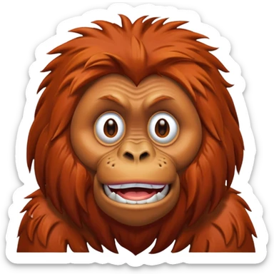 An orangutan sticker