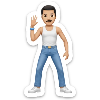 Freddy mercury famous stand full body sticker