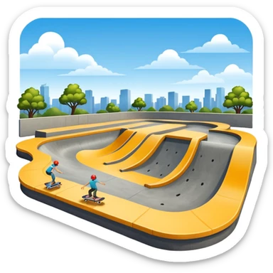 skate park for roller bladers sticker