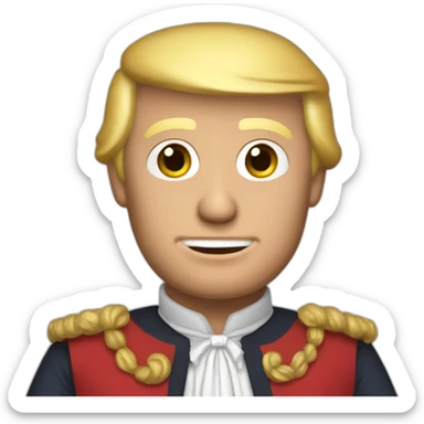 Donald trump with hand maid's tale outfit sticker