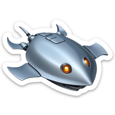robot stingray with iron skin sticker
