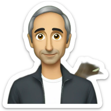 eric zemmour qui fait un calin avec un arbre sticker