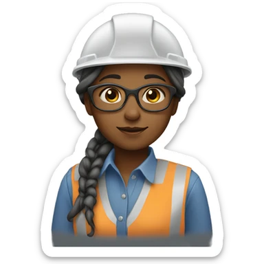 Girl who is engineer sticker