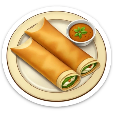 South Indian dosa with chutney emoji sticker