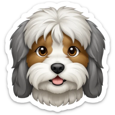 Tibetan terrier with an underbite sticker