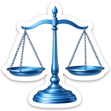 blue scales of justice sticker