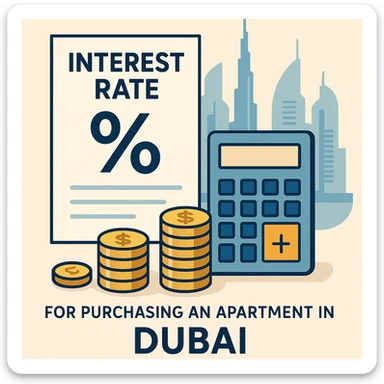 Interest rate for purchasing an apartment in Dubai sticker