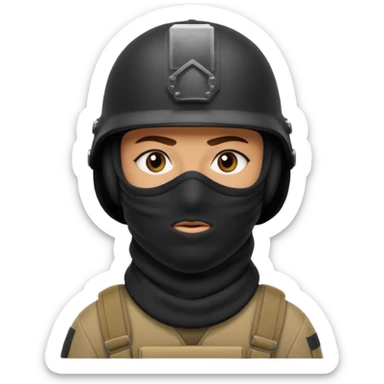 
Iraqi soldier in helmet and balaclava sticker