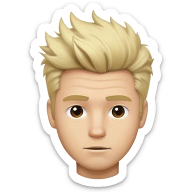 blonde male hair messy textured quiff with tousled front sticker