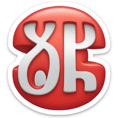 Create a bold red number eight emoji with a smooth, glossy look. It should have a slight 3D effect, similar to Telegram’s emoji style, with no background elements, focusing on the vibrant red color. sticker