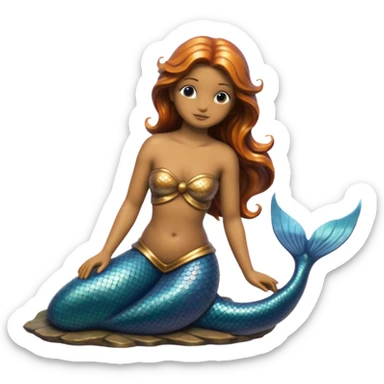 Make a mermaid statue sticker