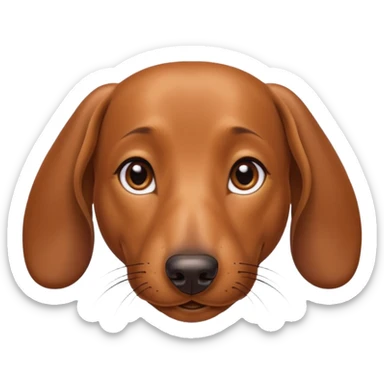 Dachshund's face (thin cheeks, not much hair) sticker