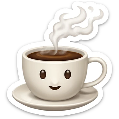 Coffee cup without face sticker