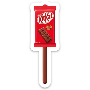 One Kitkat Chocolate Stick in the signature red packaging is slightly open sticker