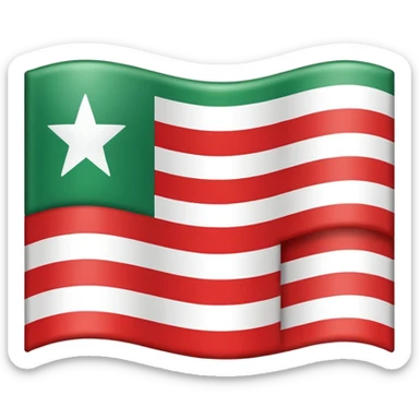 Flag header green middle white and bottom red sticker