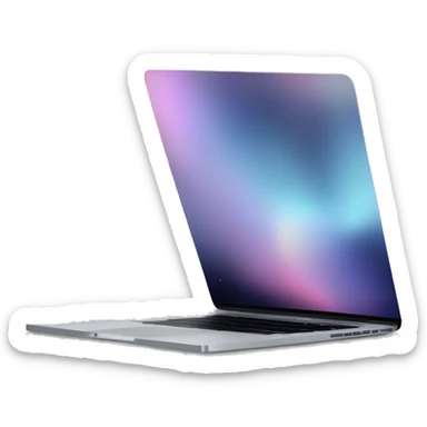 macbook pro with Realistic isolated gradient silver holographic wallpaper sticker