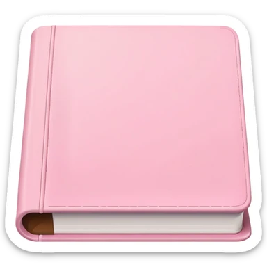 Pastel pink book sticker