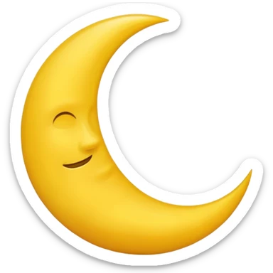 yellow half moon sticker