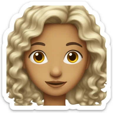 can u make an Algerian girl with medium length wavy hair sticker