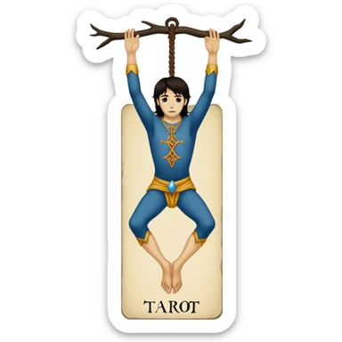 The hanged man Tarot Card sticker