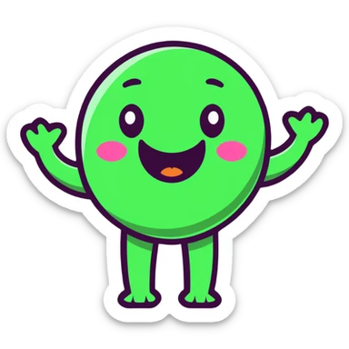 Excited face with big grin and stars in eyes sticker