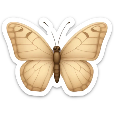 beige butterfly sticker