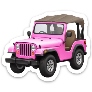 Pink jeep  sticker
