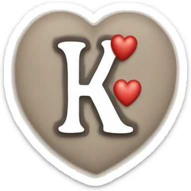 The heart inside with the letter A sticker